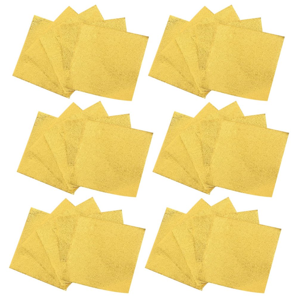 Angoily 500pcs Aluminium Foil Wrappers for Candy Gold Foil Paper Wrapping Sheets for Chocolate Packaging and Party Favors