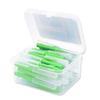 Rongweiwang 40pcs Ultra Fine Interdental Brush, Soft Floss Stick & Tooth Floss Head, Green, 0.8mm view 1