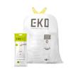 EKO 50-90 Litre Drawstring Bin Bags, Heavy Duty Kitchen Bin Liners for Large Recycling Bins, Leakproof and Tear-Resistant for Waste & Recycling, Unscented Food Waste Bags, 10 Count, Code G, White view 1