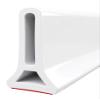 118Inch Collapsible Shower Threshold Water Dam Shower Barrier Water Stopper Shower Water Guard To Keep Water In Shower Dry And Wet Separation Bathroom And Kitchen Wheelchair Accessible (9.85ft) White view 1