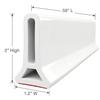 118Inch Collapsible Shower Threshold Water Dam Shower Barrier Water Stopper Shower Water Guard To Keep Water In Shower Dry And Wet Separation Bathroom And Kitchen Wheelchair Accessible (9.85ft) White view 3