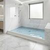 118Inch Collapsible Shower Threshold Water Dam Shower Barrier Water Stopper Shower Water Guard To Keep Water In Shower Dry And Wet Separation Bathroom And Kitchen Wheelchair Accessible (9.85ft) White view 4