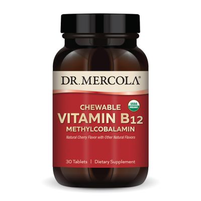 Organic Chewable Vitamin B12 | Dr Mercola | 30 Tablets