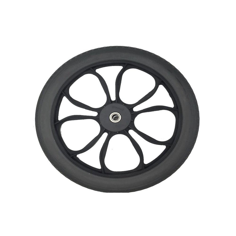 14-inch Manual Wheelchair Front Wheel, Solid Tires Front, Wheel Replacement for Wheelchairs, Wheelchairs Accessories, PU Solid tyre for Electric Drive Wheelchair(Black)