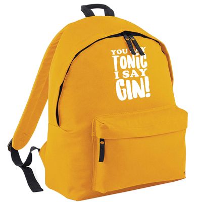 Flox Creative Mustard Backpack You Say Tonic I Say Gin