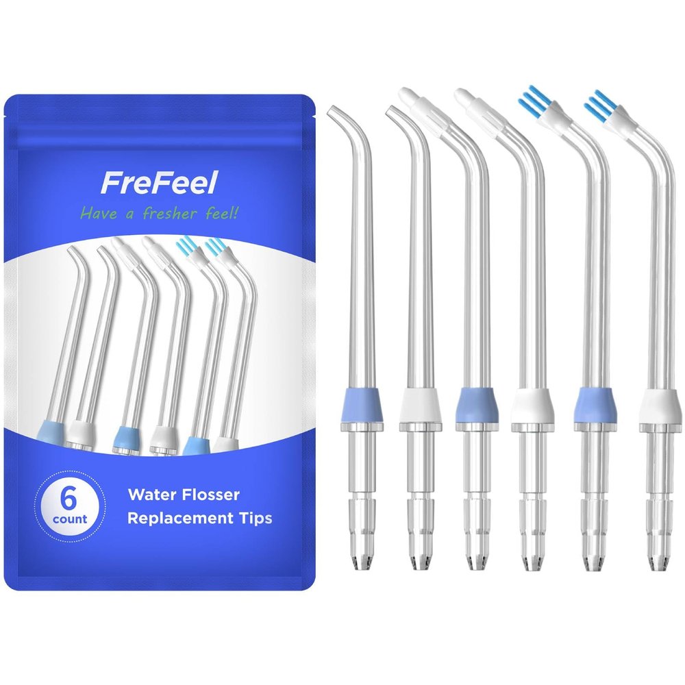 Replacement Tips for Waterpik Water Flosser (2 Classic Jet Tips & 2 Orthodontic Tips & 2 Plaque Seeker Tips)