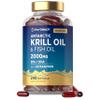 Antarctic Krill Oil 2000mg | 240 Softgels (4 Month Supply) | with Omega 3 Fish Oil (EPA & DHA), Astaxanthin, and Phospholipids | High Strength Complex | by Horbaach view 1