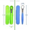 2-Pack Tongue Scraper Cleaner for Adults & Kids Pack with Travel Case Medical Grade Stainless Steel Tongue Brush Set, Oral Self Care for Bad Breath view 2