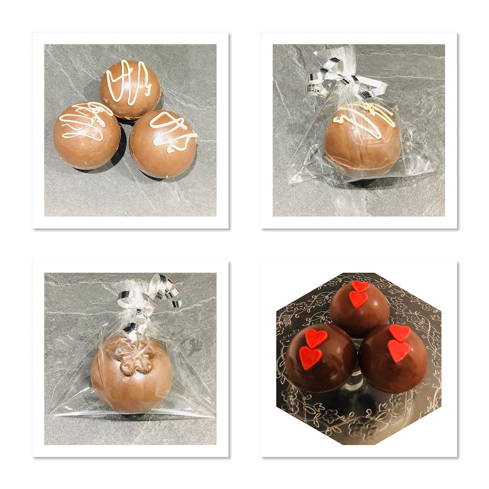 Hot chocolate Bombs with marshmallows inside (large) x 3 - Christmas stocking filler