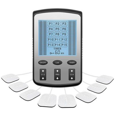 EMS Unit Electric Muscle Stimulator 4 Output 15 Mode Full Body Massager Physiotherapy Electrostimulator Health Care Machine