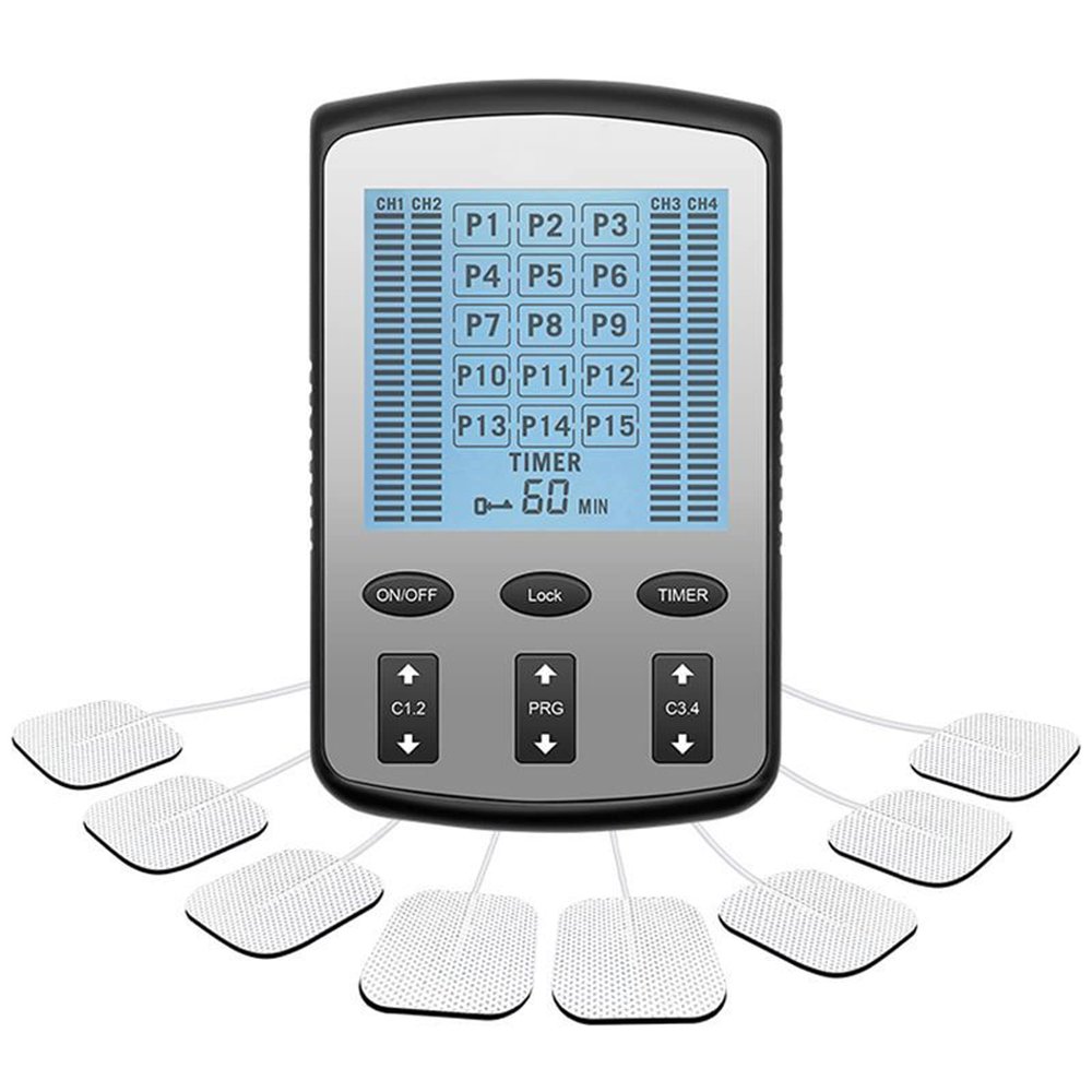 EMS Unit Electric Muscle Stimulator 4 Output 15 Mode Full Body Massager Physiotherapy Electrostimulator Health Care Machine