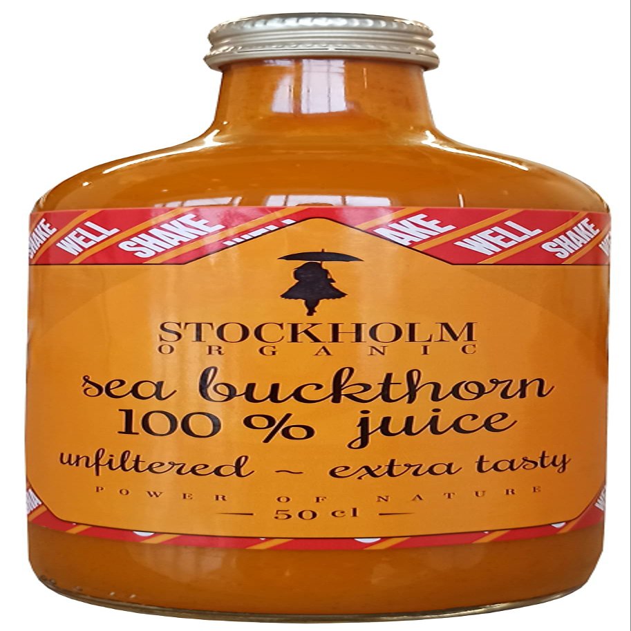 Stockholm Organic 100 Percent Organic Sea Buckthorn Juice, orange, 500 ml (Pack of 1)