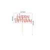 Arthsdite 24pcs Happy Birthday Cupcake Toppers Pre-Assembled Rose Gold Glitter Cake Food Fruit Picks for Celebrating Birthday Party Decoration Supplies view 3