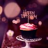 Arthsdite 24pcs Happy Birthday Cupcake Toppers Pre-Assembled Rose Gold Glitter Cake Food Fruit Picks for Celebrating Birthday Party Decoration Supplies view 4