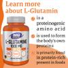 Now Foods, L-Glutamine, Double Strength, 1.000mg, 120 Capsules, Lab-Tested, Amino Acid, Gluten Free, Soy Free, Non-GMO view 4