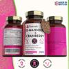 120 D-Mannose and Cranberry Capsules - (2 Months Supply) 1000mg Extract Per Serving - UK Made Vegan Supplement (Not Tablets) - High Strength Natural UTI Support for Women & Men view 3