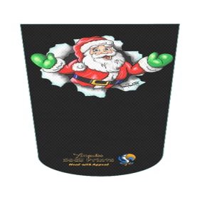 Amputee Sock"Santa Breaks Through blk V1"