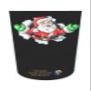 Amputee Sock"Santa Breaks Through blk V1" view 1