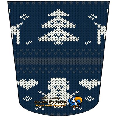 Amputee Sock"Knitted Look Blue Sock Tree V1"
