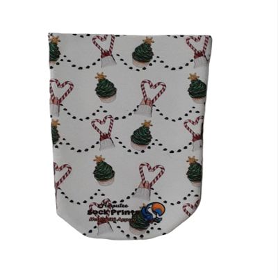 Amputee Sock"Christmas Candy Cane Hearts"