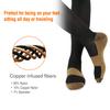 2 Pairs Copper Infused Anti-Fatigue Compression Unisex Flight Travel Socks Anti Swelling DVT Support *UK Stock* (Small/Medium) view 3