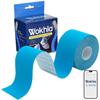 Blue Kinesiology Tapes Waterproof - Latex Free Muscle & Physio Tape 5M Roll, Strong Grip Medicated Glue Sports Tape Strapping for Ankle, Knee & Shoulder-Includes E-Manual with Instructions view 1