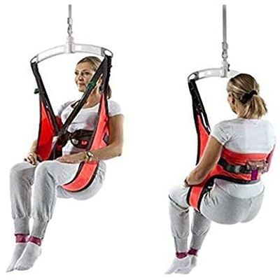 FSUHHIAD Patient Lift Sling - Commode Medical Transfer for Shower Bath, U Sling for Toileting, Elderly Bariatric - Divided U Slings, XS