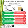 BOONBOO Dental Floss Refill, Bamboo Charcoal Woven Thread, 8 Pieces, Unflavored view 4