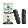 BOONBOO Dental Floss Refill | Bamboo Charcoal Woven Fiber | 2pcs of 100FT/30M - Total 200FT/60M | Natural, Sustainable, Biodegradable (Unflavored) view 1