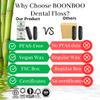 BOONBOO Dental Floss Refill | Bamboo Charcoal Woven Fiber | 2pcs of 100FT/30M - Total 200FT/60M | Natural, Sustainable, Biodegradable (Unflavored) view 4