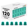 BrewBlack Intenso Coffee Capsules - 120 Aluminium Coffee Pods Compatible with Nespresso Original line, Dark Roast - Intensity 11/12, Made in Italy view 1