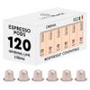 BrewBlack Crema Coffee Capsules - 120 Aluminium Coffee Pods Compatible with Nespresso Original line, Medium Roast - Intensity 8/12, Made in Italy view 1