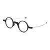 ZUVGEES Round TR90 Foldable Blue Light Filter Reading Glasses for Men and Women with Spring Hinge Lightweight Anti-Blue Computer Glasses, black view 2
