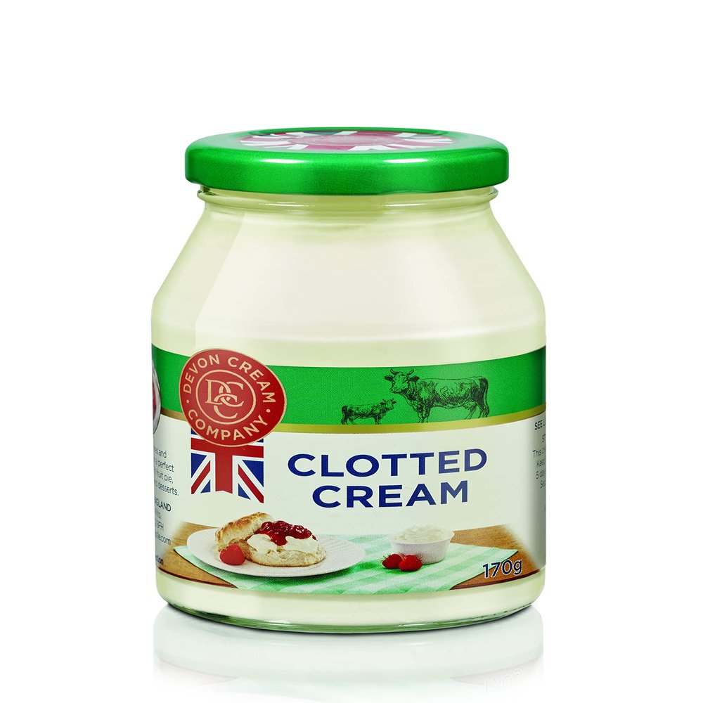 Devon Cream Company THREE x 170g Jar English Clotted Cream with - Long Shelf Life Perfect for Scones and With Fruit from GREAT BRITISH TRADING LIMITED