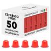 BrewBlack Decaffeinato Coffee Capsules - 50 Aluminium Coffee Pods Compatible with Nespresso Original line, Medium Roast - Intensity 7/12, Made in Italy