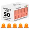 BrewBlack Supremo Coffee Capsules - 50 Aluminium Coffee Pods Compatible with Nespresso Original line, 100% Arabica Medium Roast - Intensity 7/12, Made in Italy