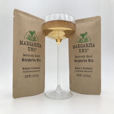 Margarita Uno Premium Margarita Mix Powder - 2 Pack - Just Add Tequila, Water, and Ice - No Artificial Sweeteners, Flavours, Colours, or Preservatives - (4 Drinks per Packet, 8 Drinks Total)