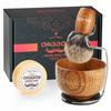 Anbbas Badger Hair Shaving Brush with Wood Handle,Large Soap Bowl,Stainless Steel Shaving Stand and 3.5 oz Natural Shaving Soap Puck Refill for Men view 1