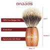 Anbbas Badger Hair Shaving Brush with Wood Handle,Large Soap Bowl,Stainless Steel Shaving Stand and 3.5 oz Natural Shaving Soap Puck Refill for Men view 3
