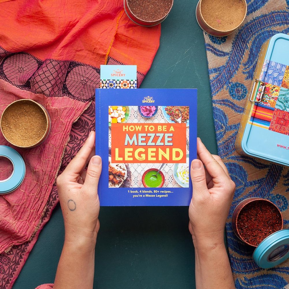 How to be a Mezze Legend Cookbook Kit from The Spicery | 80 Recipes | 4 Spice Blends | Food Gifts | Spice Kit | Recipe Kit | Mezze Kit | Recipe Book | Refills Available