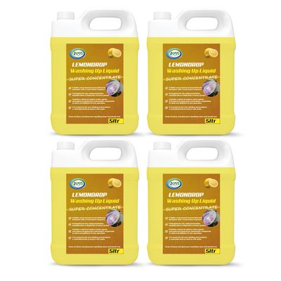 Jovs Washing Up Liquid 4 X 5L Lemon Scented | Eco-Friendly Kitchen Soap | Professional Grade Concentrated Formula | Natural & Vegan | Bulk Size Dishwasher Detergent