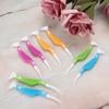 Angzhili 8PCS Double Floss Head Dental Silicone Seahorse Interdental Brush Toothpick Floss Wire Brush view 1