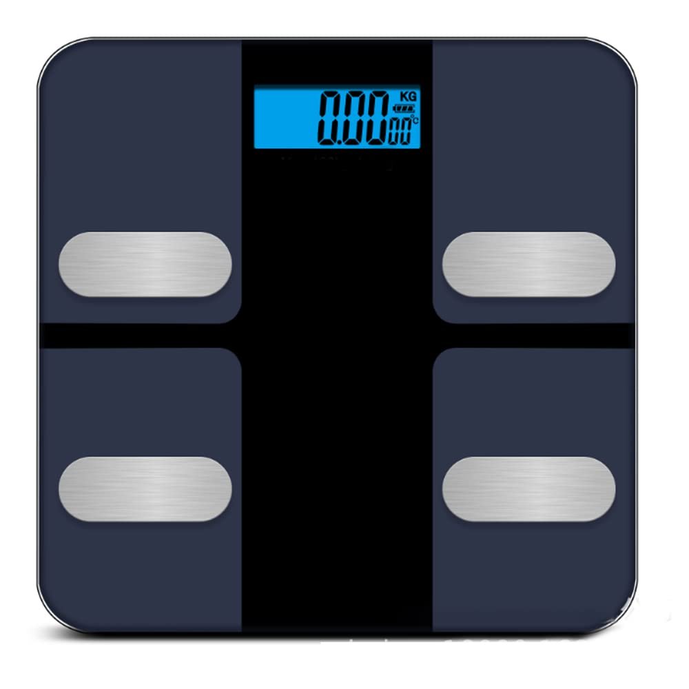 Smart Body Fat Scales,Bluetooth Digital Bathroom Scales with 25 Essential Features Body Fat/Body Weight/Visceral Fat/Skeletal Muscle/Resting Metabolism and BMI,Smart APP for Fitness (Black)