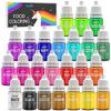 Food Colouring Set - 24 Vivid Colours Food Colouring Set for Baking, Cake Decorating, Icing, Cookie, Fondant and Macaron - Liquid Tasteless Food Colour Dye for DIY Soap Making and Crafts - 6ml Each view 1