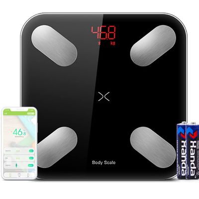 ZTBGY Smart Body Fat Scales, Bluetooth Digital Bathroom Scales with 23 Essential Body Composition Features, Large LED Screen, Black