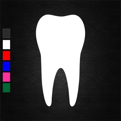Tooth Dental Dentist Vinyl Decal Sticker (Pink, 20cm x 13.5cm)