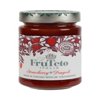 il Frutteto Italia 100% Strawberry Organic Fruit Spread. Pack of 6 Jars. Made in Tuscany only with Fruit. No Added Sugar. No Preservatives.