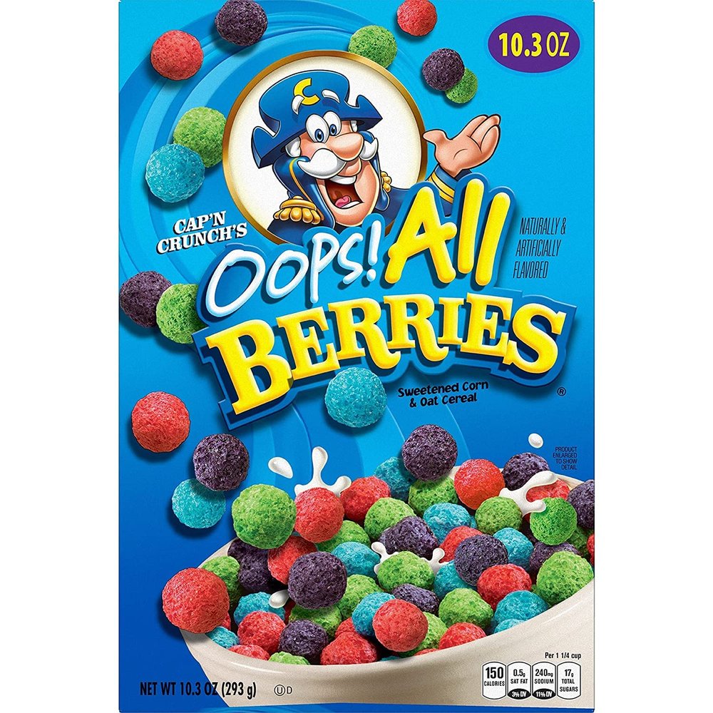 Cap'n Crunch Cereal, Oops All Berries, 293g