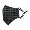 Tartan Face Mask, Black and White, Reusable, Washable, Tartan Face Mask view 1