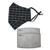 Tartan Face Mask, Black and White, Reusable, Washable, Tartan Face Mask view 2